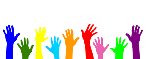 raised helping hands clipart 